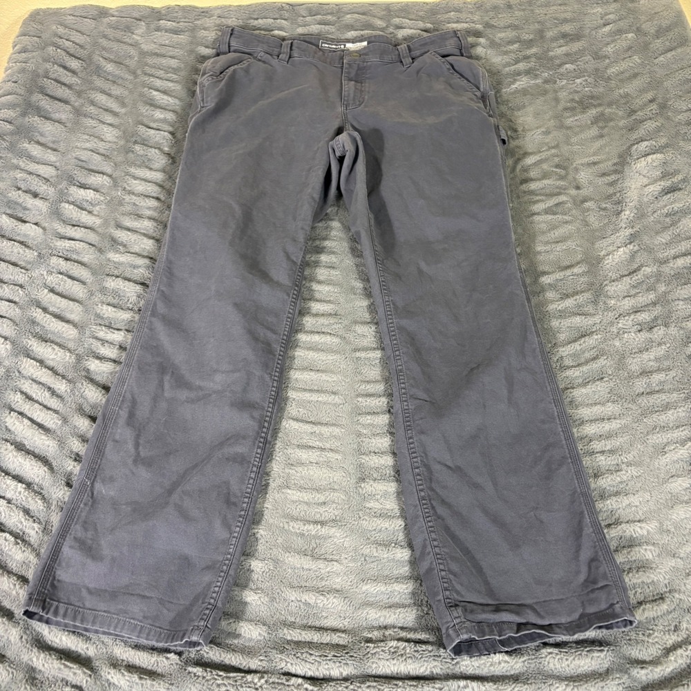 Carhartt BN2080-W Women 14 Rugged Flex Loose Fit Canvas Work Pant Shadow Grey